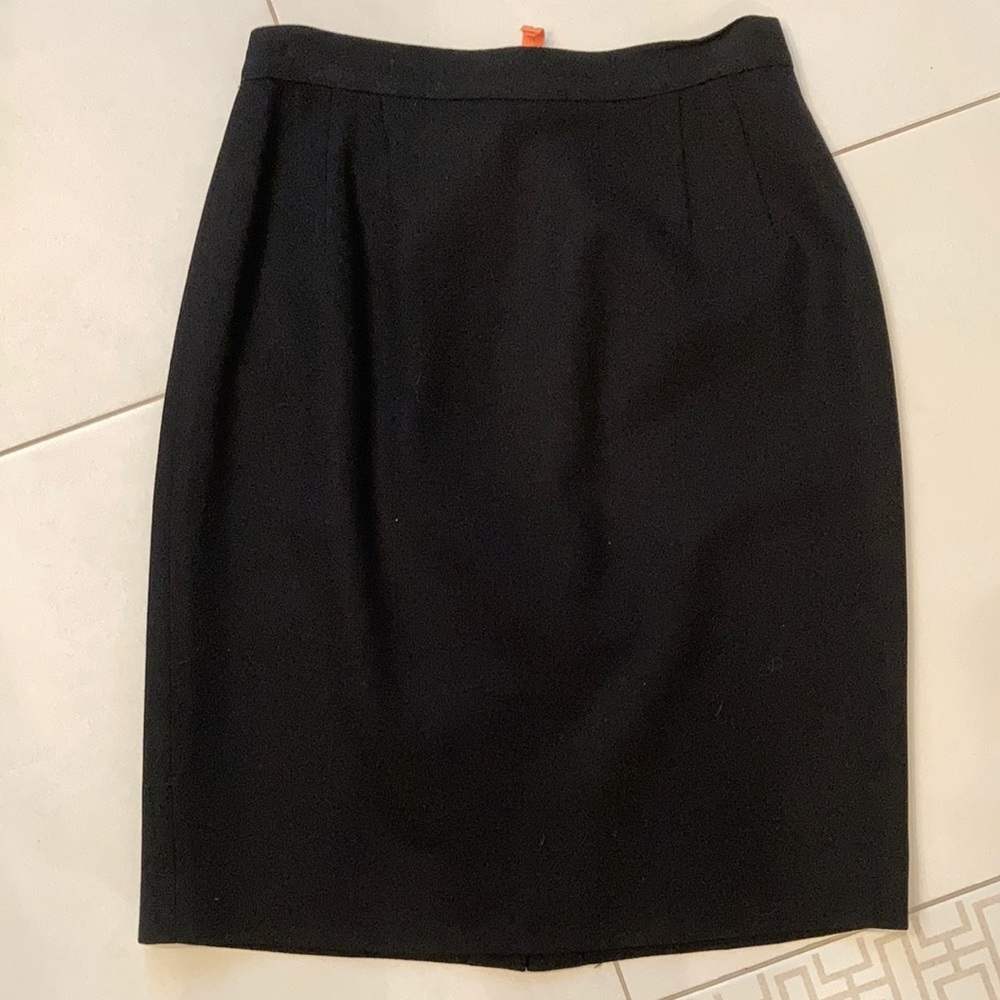 Gianni Black Wool Skirt 6
